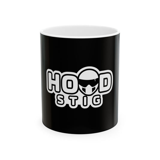 Hood Stig Ceramic Mug - Fun 11oz & 15oz Coffee Cup for Car Enthusiasts